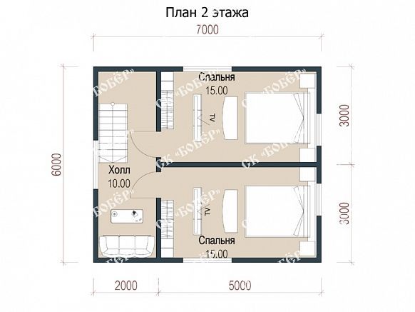 Дачный дом из бруса 7х8. фото
