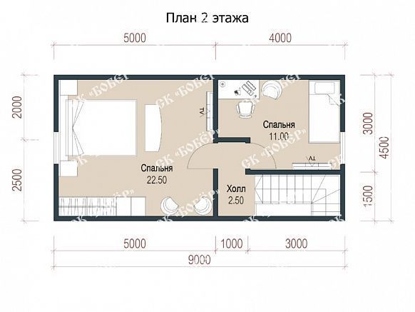 Дом из бруса 8.5х9. фото